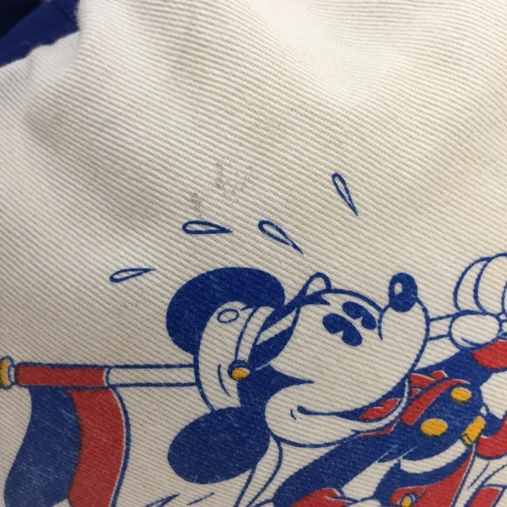 Vintage Walt Disney Productions Disneyland Hat Painters Neck Flap Mickey Mouse